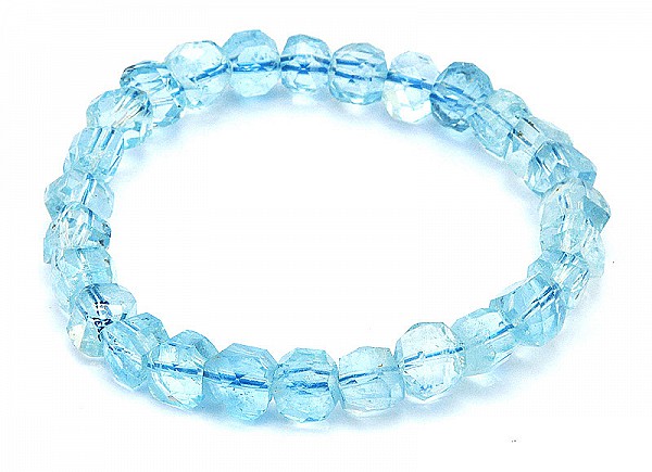 Aquamarine Faceted Bracelet