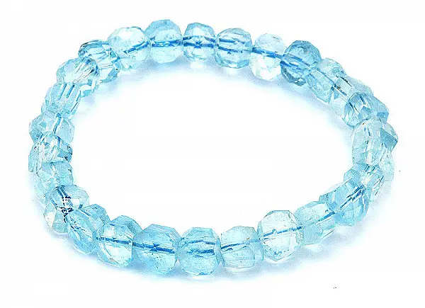 Aquamarine Faceted Bracelet