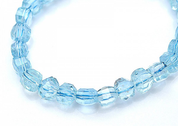 Aquamarine Faceted Bracelet