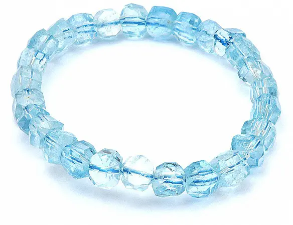 Aquamarine Faceted Bracelet