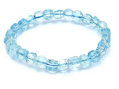 Aquamarine Faceted Bracelet