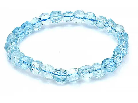 Aquamarine Faceted Bracelet