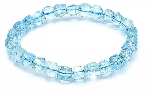 Aquamarine Faceted Bracelet