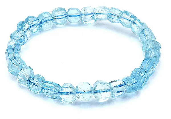 Aquamarine Faceted Bracelet