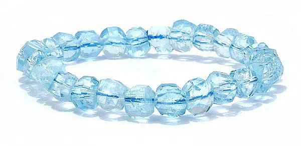 Aquamarine Faceted Bracelet