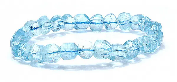 Aquamarine Faceted Bracelet