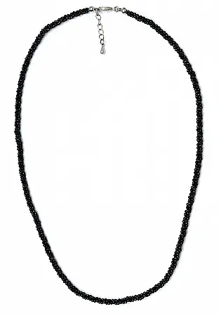 AAA 1.5mm Sparkle Black Faceted Spinel Necklace