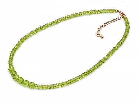 Peridot Faceted Beads Necklace