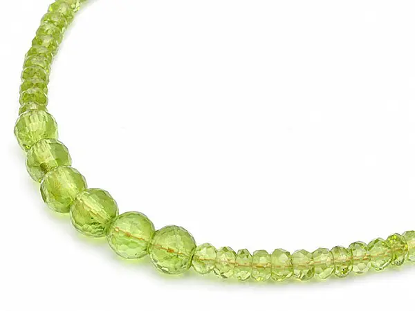 Peridot Faceted Beads Necklace