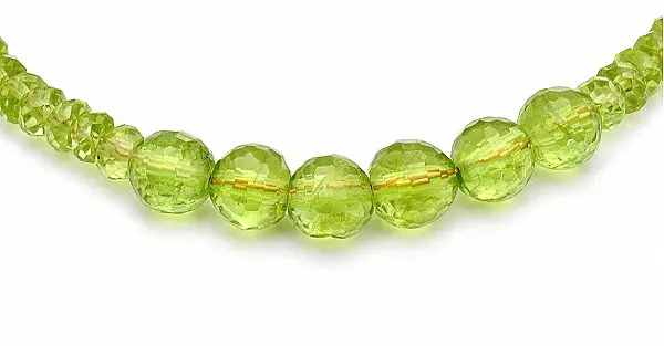 Peridot Faceted Beads Necklace