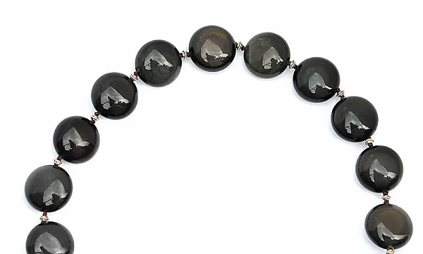 Obsidian Pebble Necklace