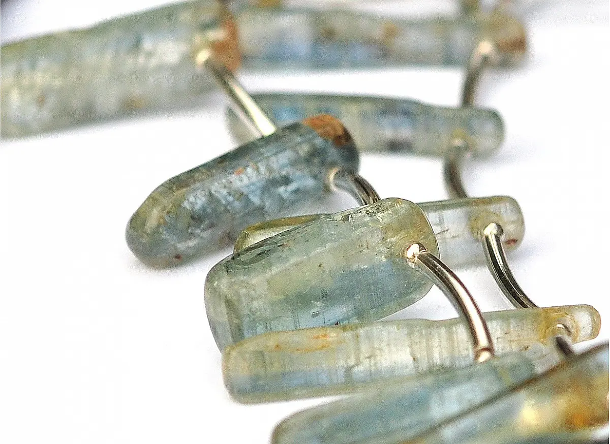 Blue Kyanite and Silver Necklace