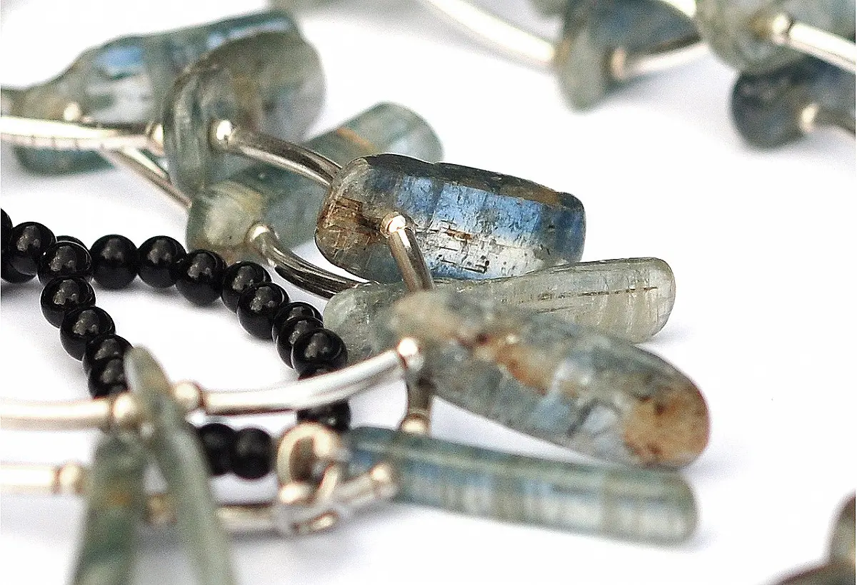 Blue Kyanite and Silver Necklace