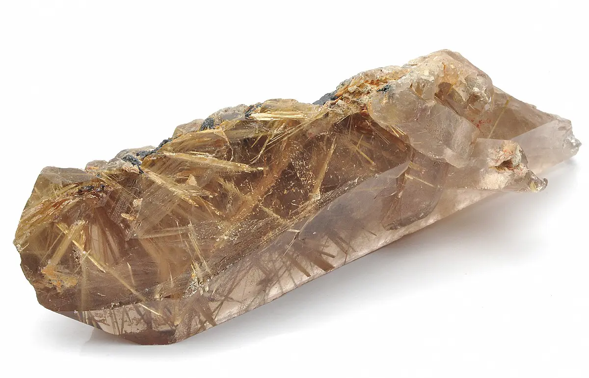 Beautiful Natural Golden Rutilated Quartz Crystal Wand