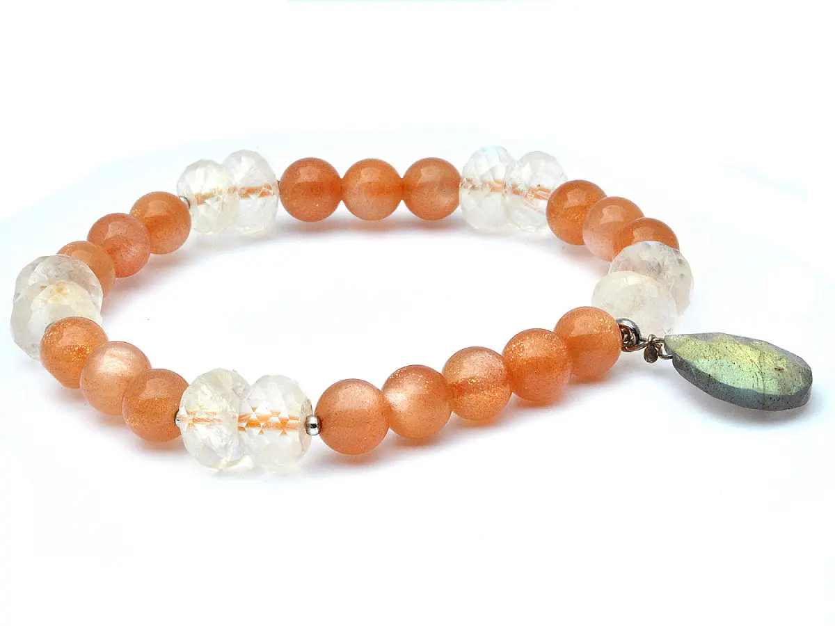 High Quality Natural Sunstone Moonstone Labradorite Bracelet