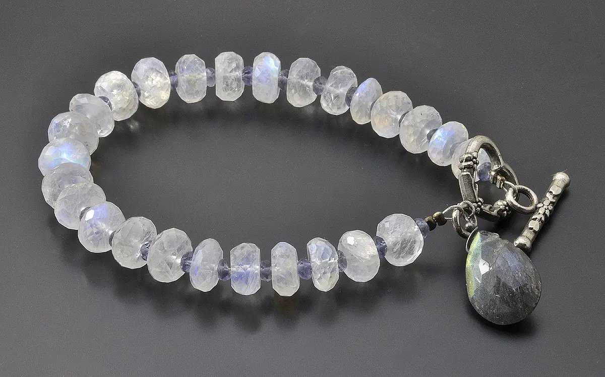 Labradorite with Moonstone Iolite Bracelet