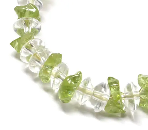 Clear Quartz and Peridot Bracelet