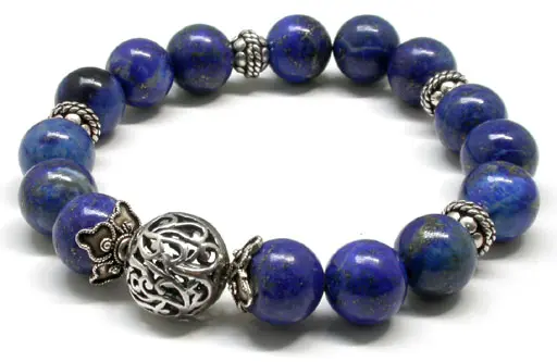 Lapis with Silver Bracelet