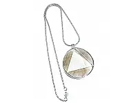 Rutilated Quartz Star of David in Silver Necklace