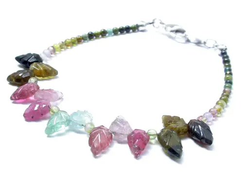 Tourmaline Maple Leaf Bracelet