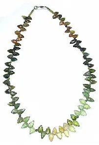 Tourmaline Maple Leaf Necklace