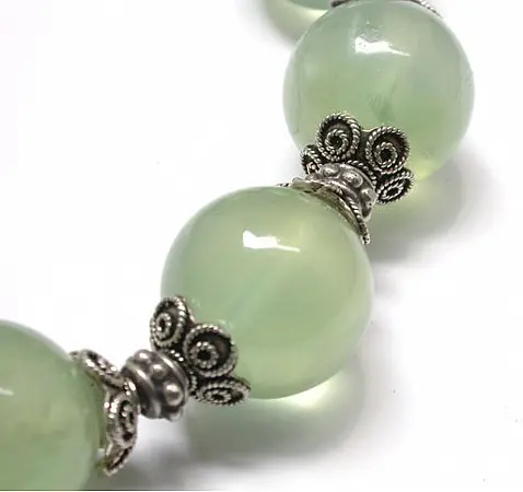 Classic Silver Prehnite Bracelet