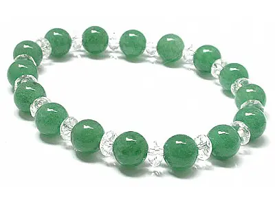 Aventurine and Clear Quartz Bracelet