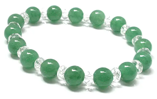 Aventurine and Clear Quartz Bracelet