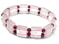 Rose Quartz with Garnet Bracelet