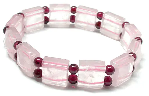 Rose Quartz with Garnet Bracelet