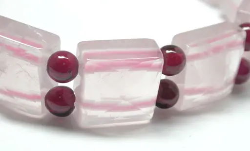 Rose Quartz with Garnet Bracelet