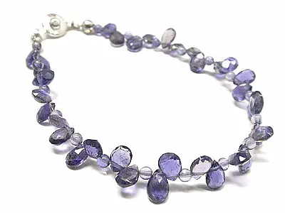 Iolite teardrop faceted Bracelet