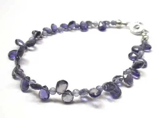 Iolite teardrop faceted Bracelet