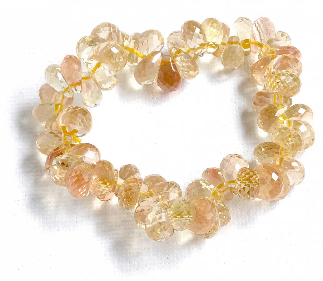 AAA Oregon Sunstone Faceted Teardrop Bracelet