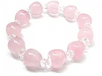 天然粉晶白水晶手鍊 天然粉晶白水晶手鍊