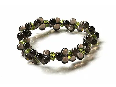 8 字形茶晶橄欖石切割手鍊