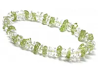 透明石英和橄榄石手链